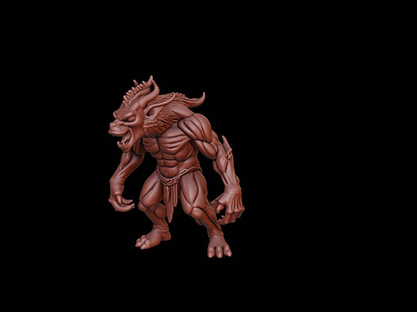 Mythological Monster Figure 3D print model_2