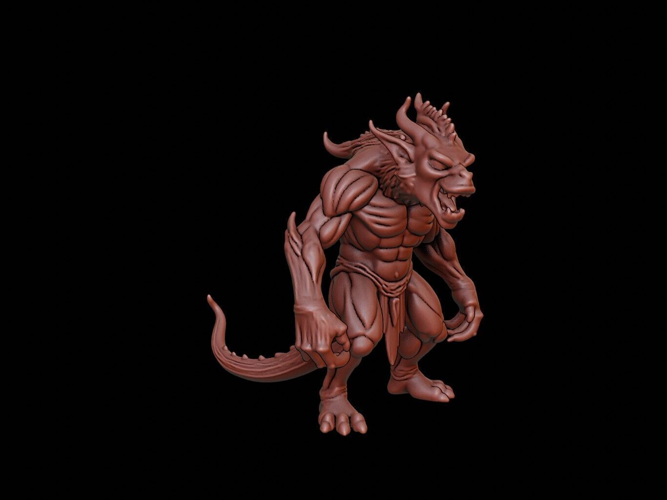 Mythological Monster Figure 3D print model_1