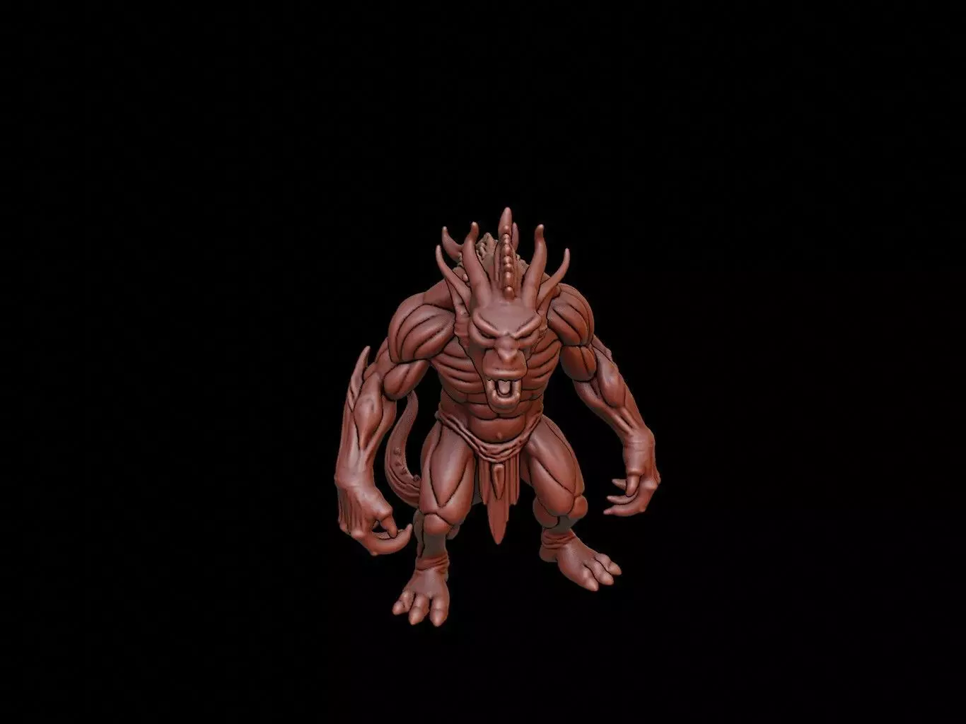 Mythological Monster Figure 3D print model_0