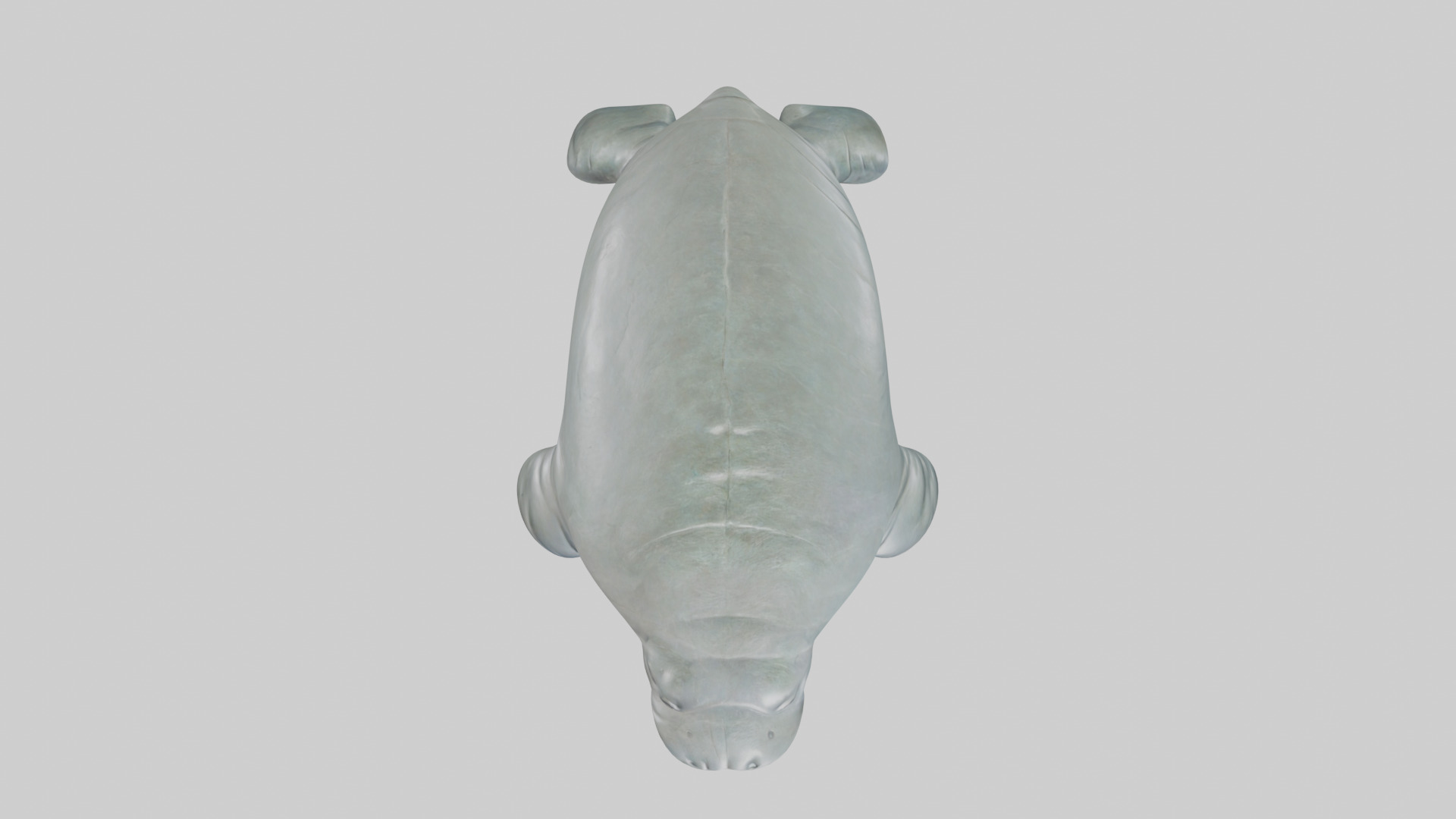 Manatee statue model Low-poly 3D model_14