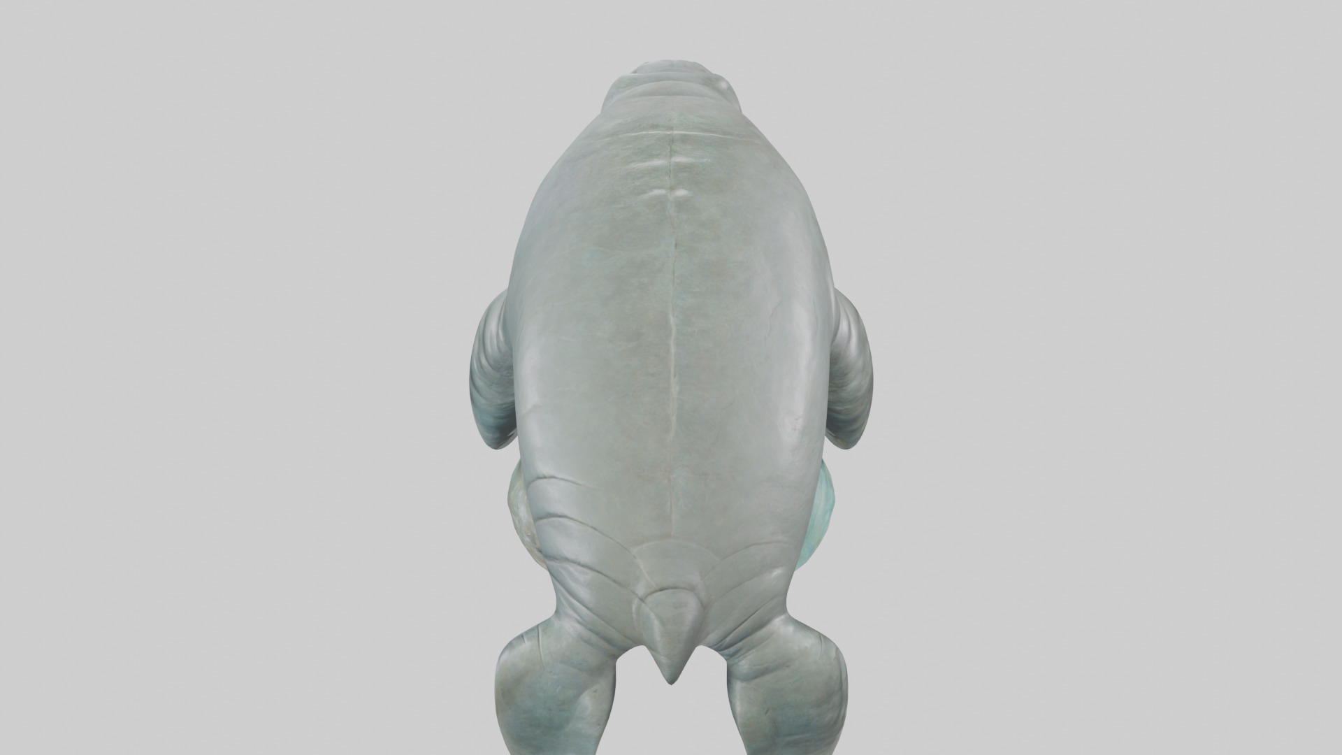 Manatee statue model Low-poly 3D model_15