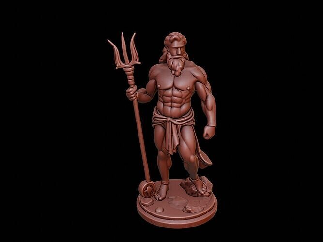 Poseidon Figure 3D print model