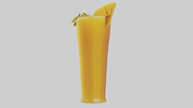Mango juice model Low-poly 3D model 2