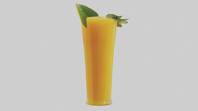 Mango juice model Low-poly 3D model 3
