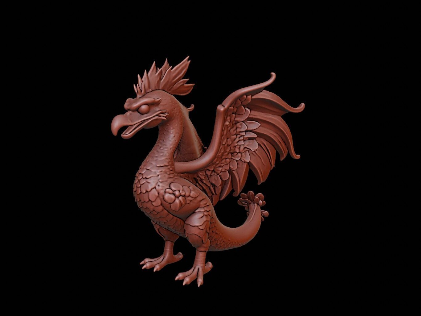 Quetzalcoatl Figure 3D print model_2
