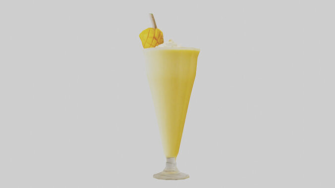 Mango lassi model Low-poly 3D model 3