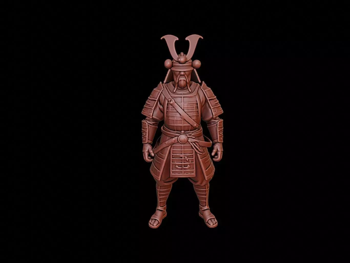Samurai Figure 3D print model_0