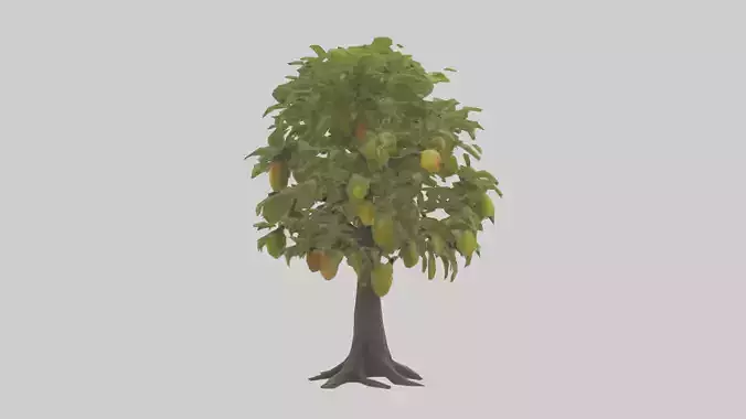 Mango tree model Low-poly 3D model