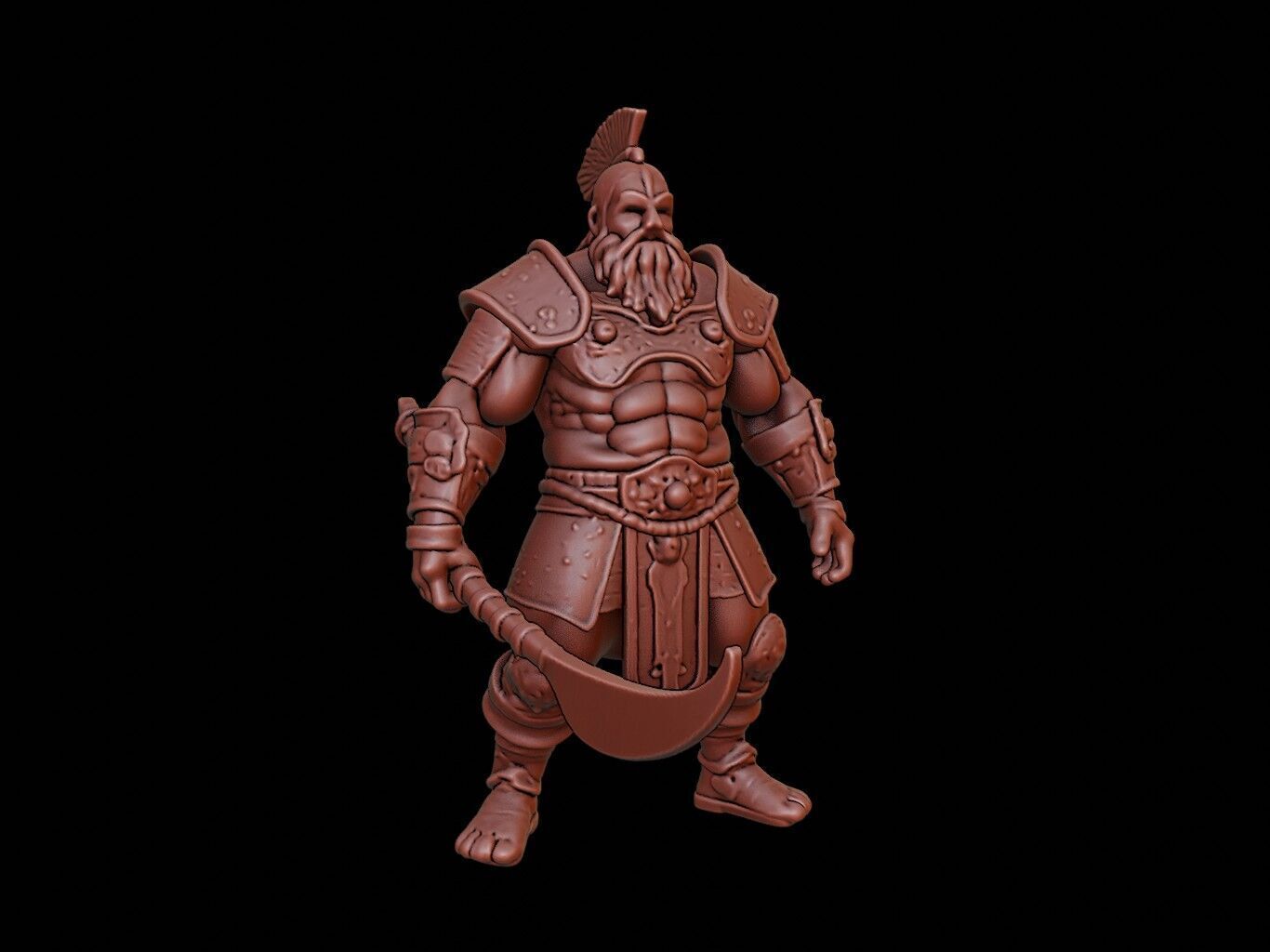 Tengris Warrior Figure 3D print model_1