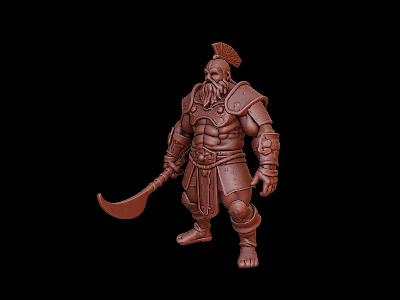 Tengris Warrior Figure 3D print model_2