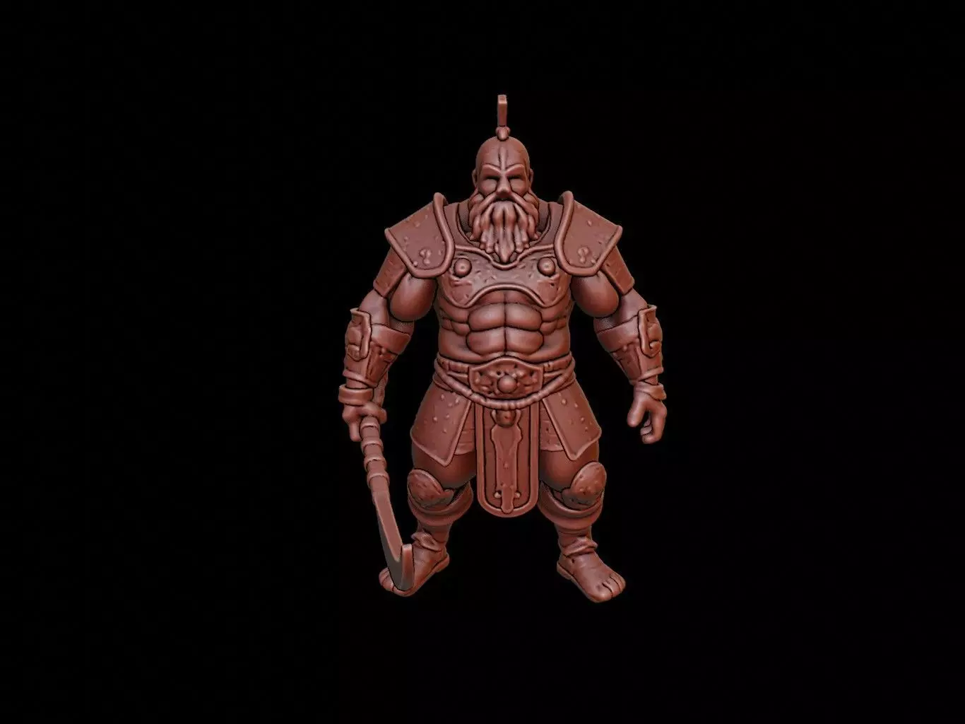 Tengris Warrior Figure 3D print model_0