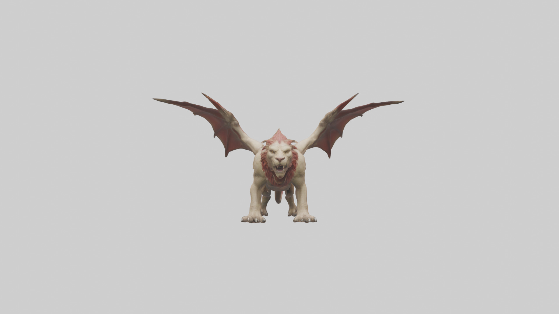 Manticore model Low-poly 3D model_9