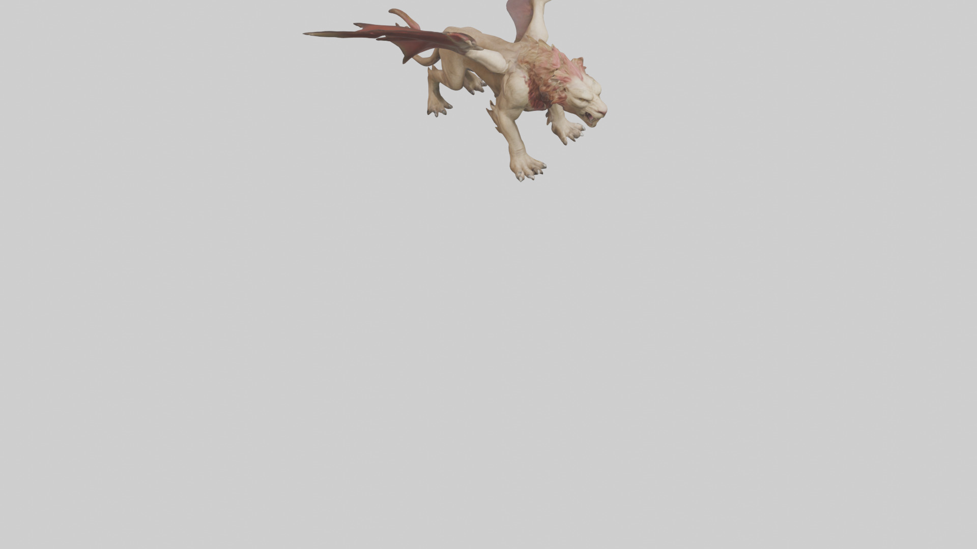 Manticore model Low-poly 3D model_6