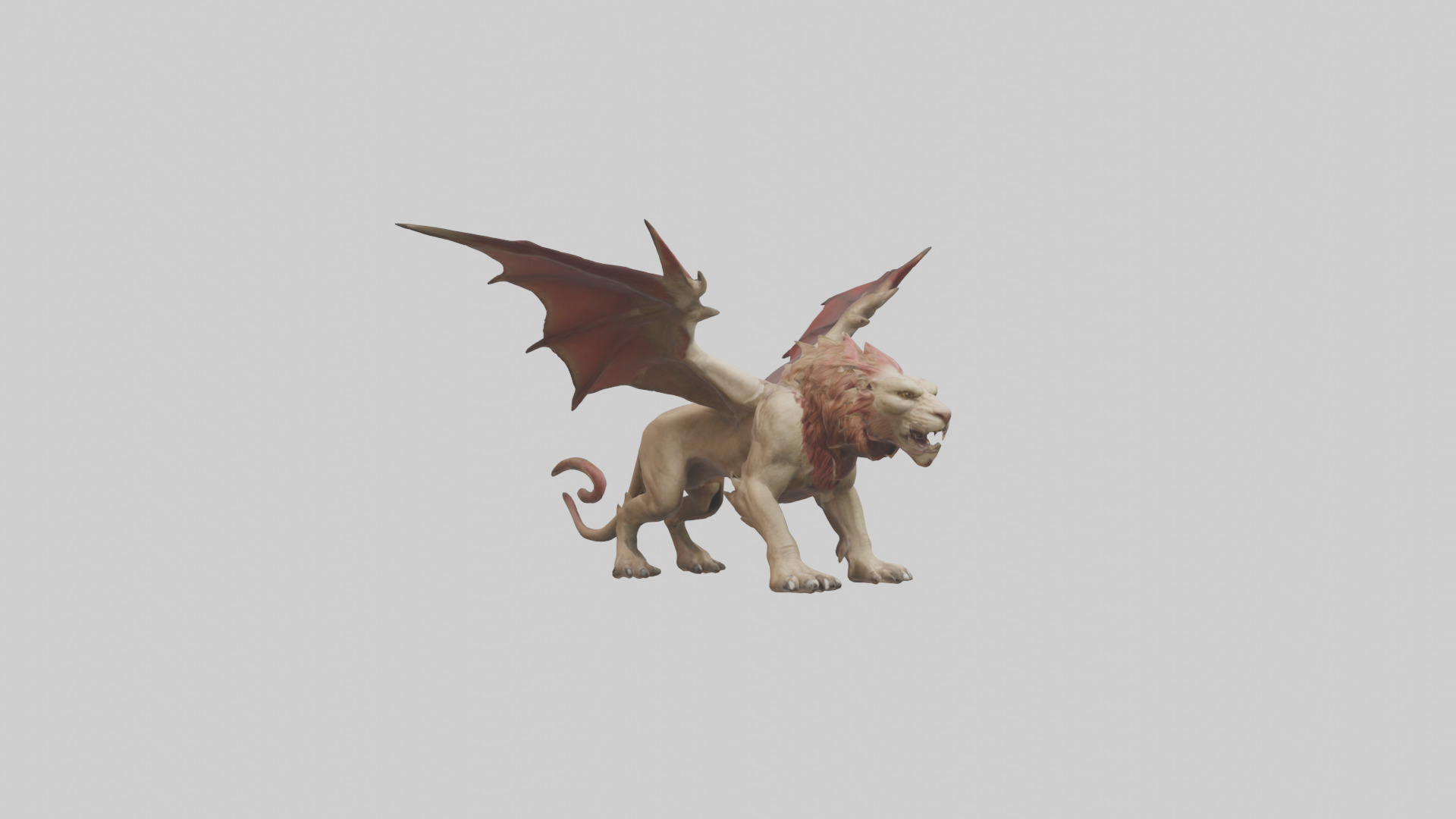 Manticore model Low-poly 3D model_7