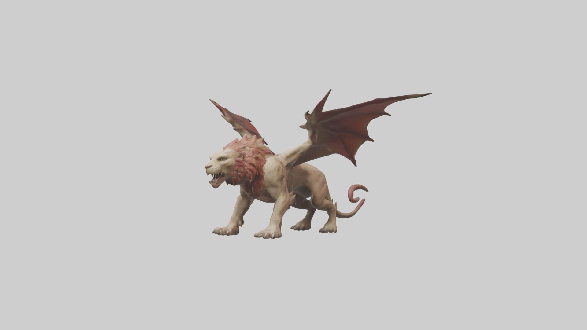 Manticore model Low-poly 3D model_10