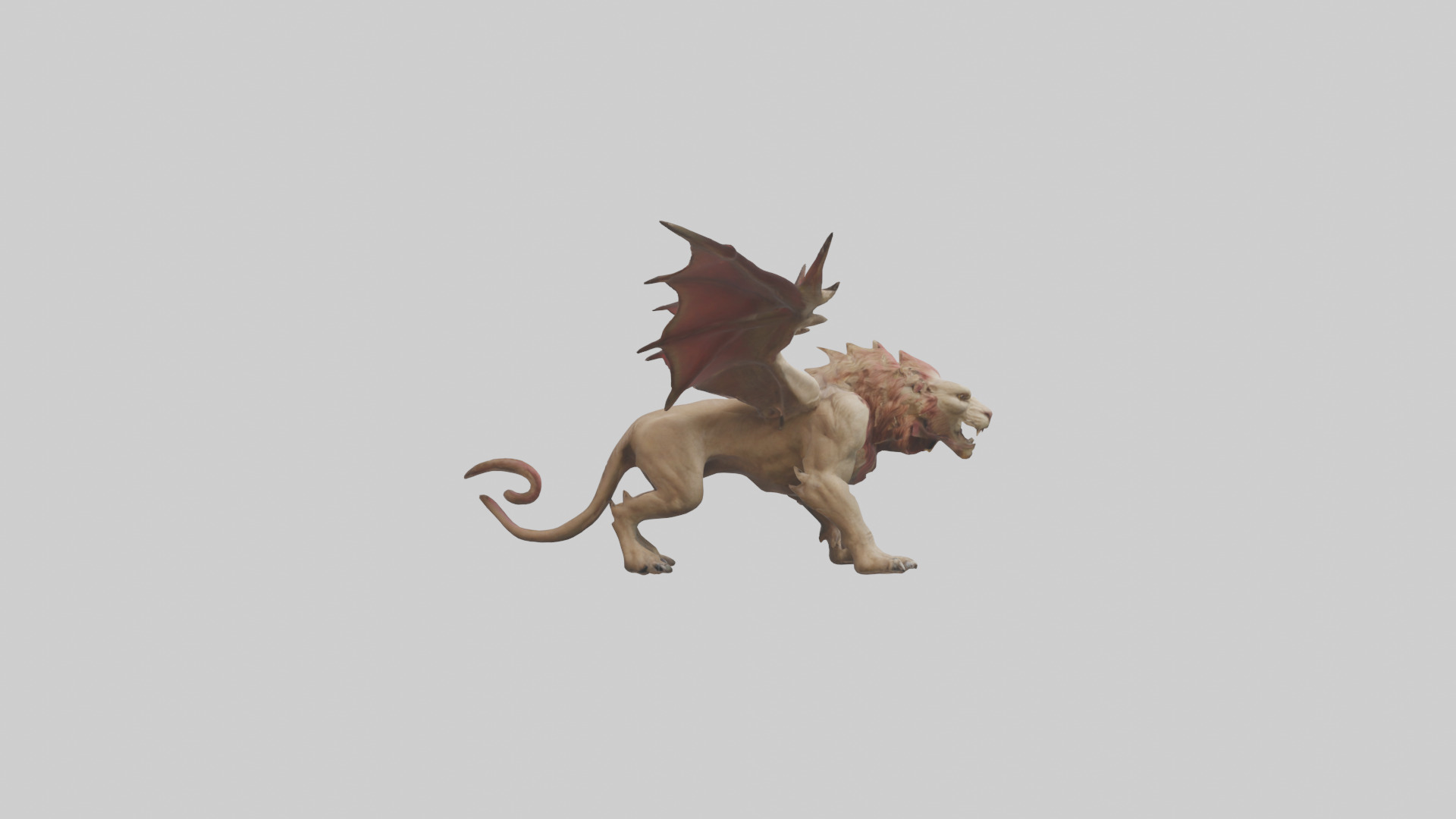 Manticore model Low-poly 3D model_13