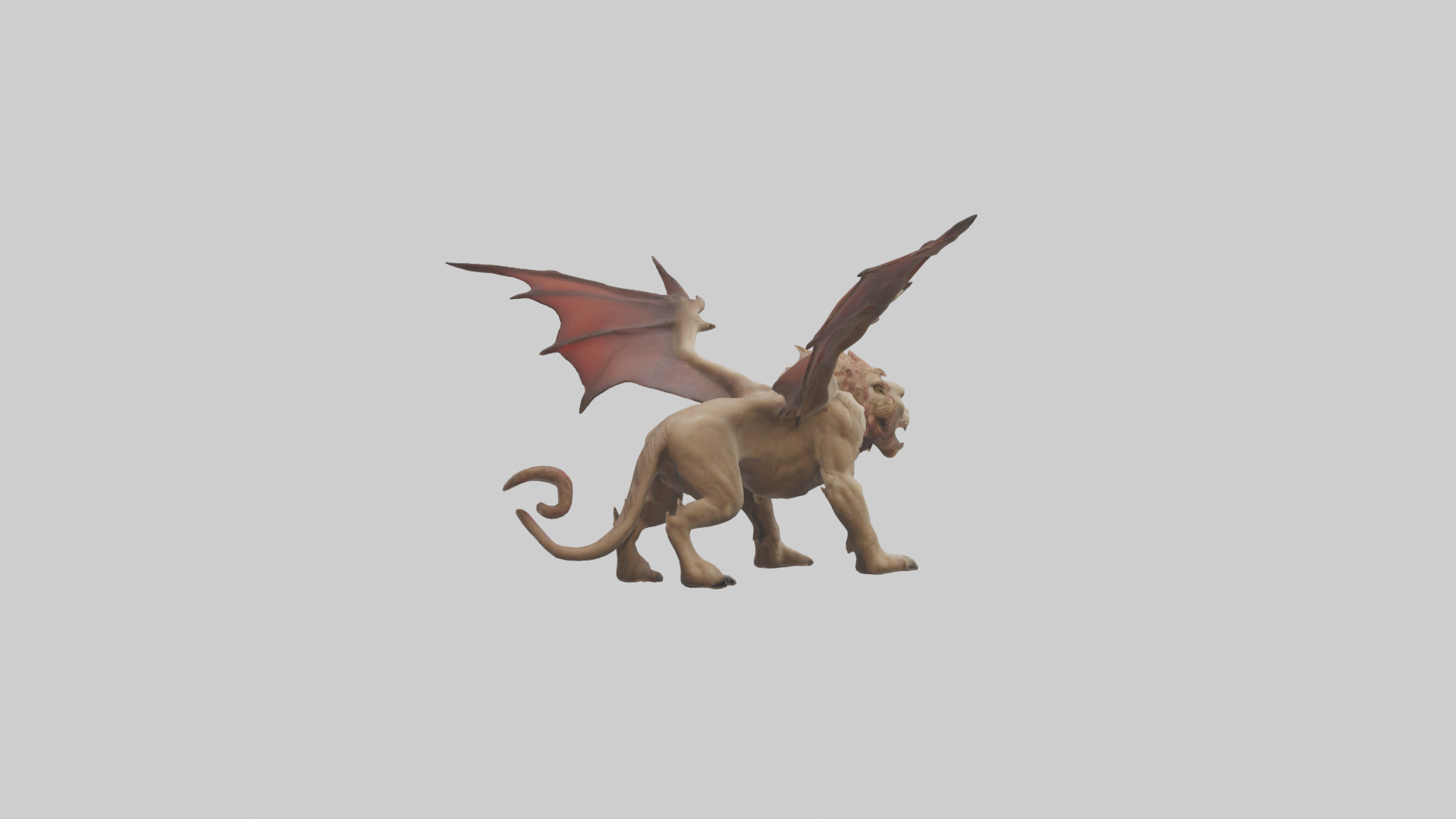 Manticore model Low-poly 3D model_2