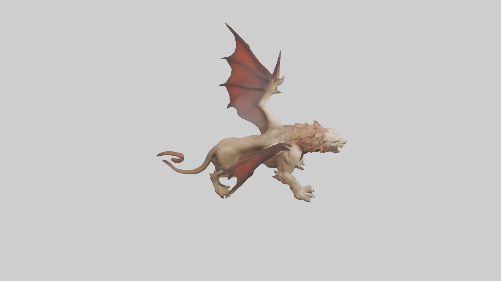 Manticore model Low-poly 3D model_18