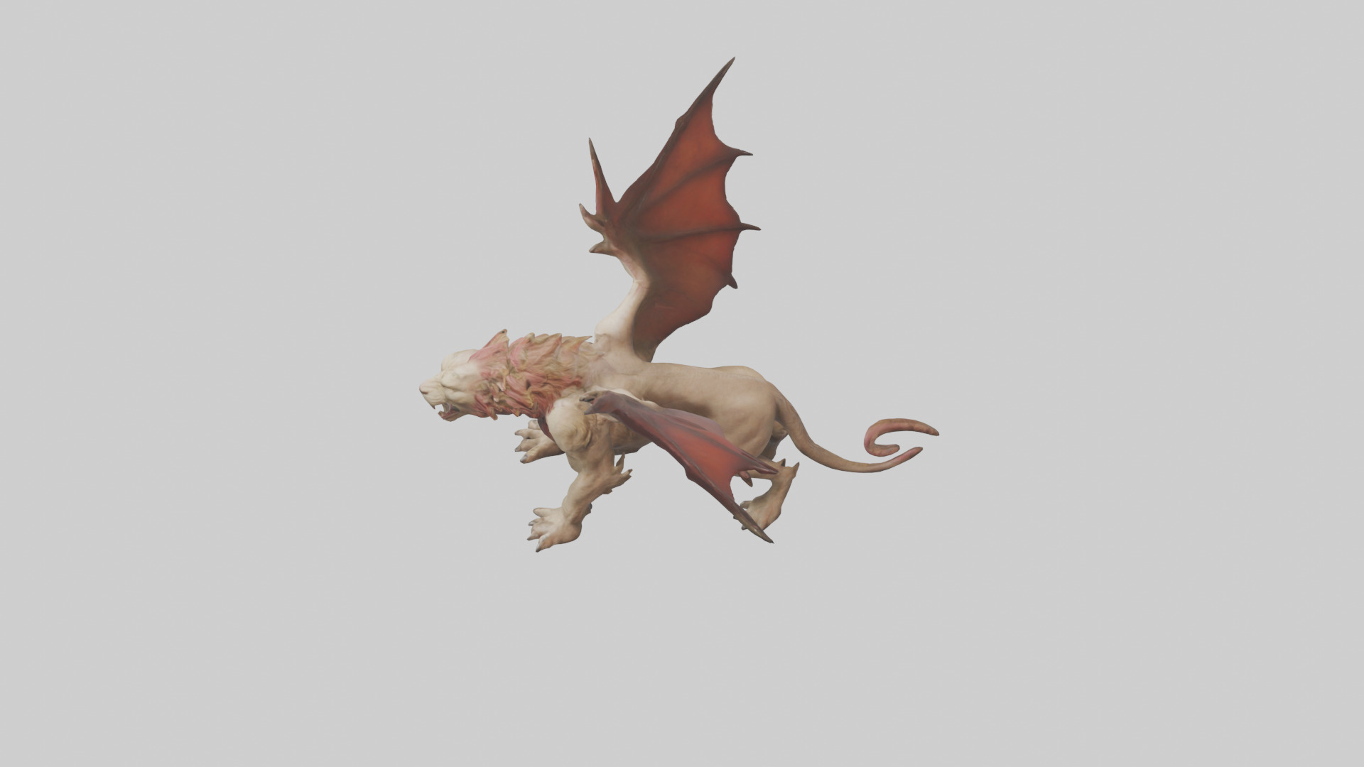 Manticore model Low-poly 3D model_17