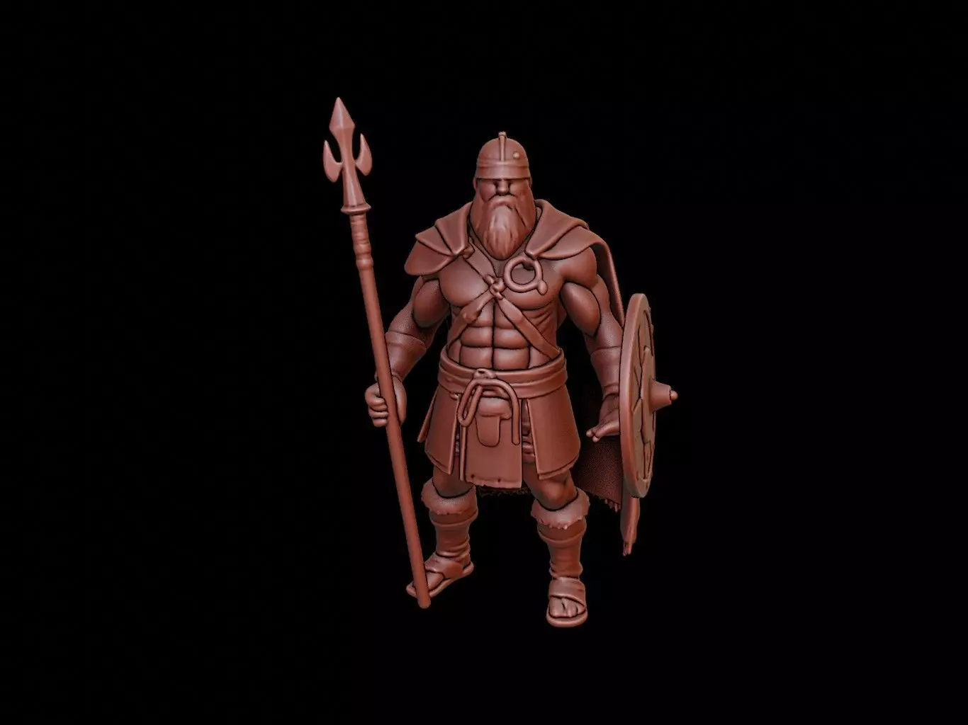 Viking Warrior Figure 3D print model_0