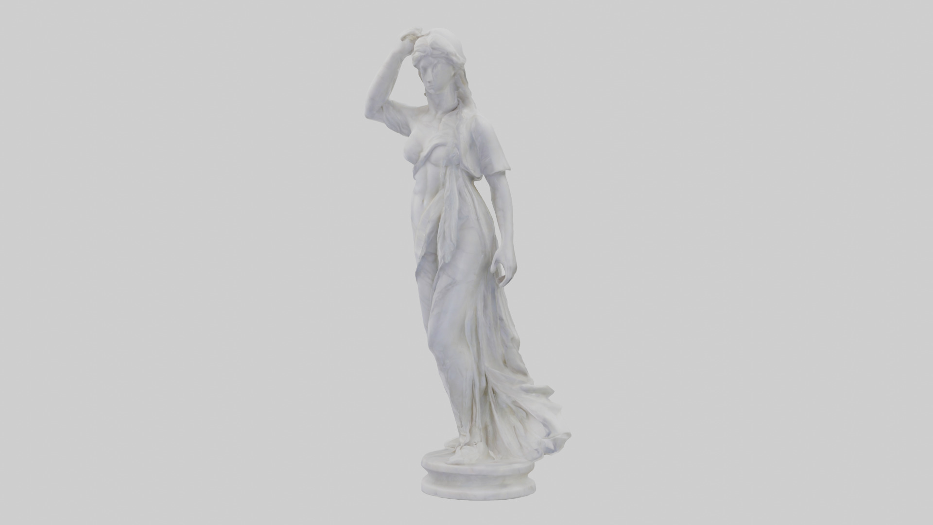 Marble sculpture model Low-poly 3D model_10