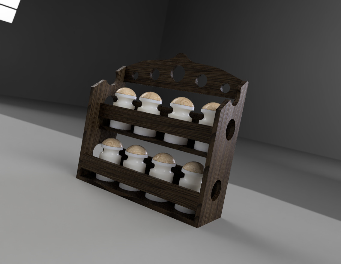 Spice rack 3D model_4