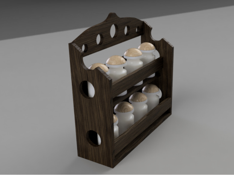Spice rack 3D model_1