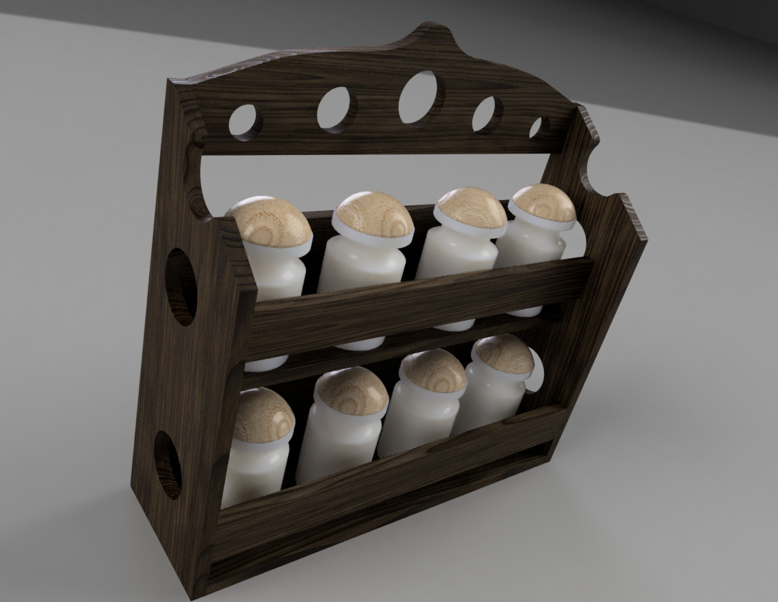 Spice rack 3D model_2