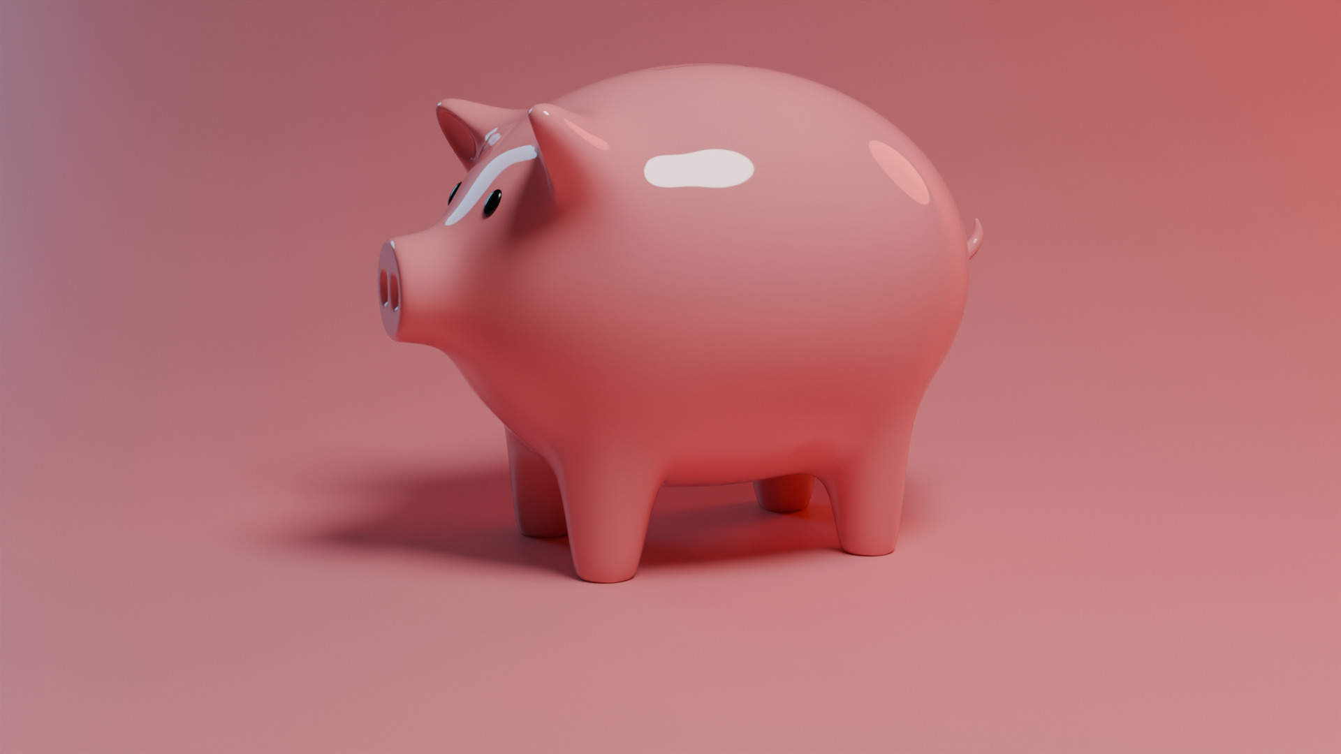 Stylized piggy bank Free 3D model_2