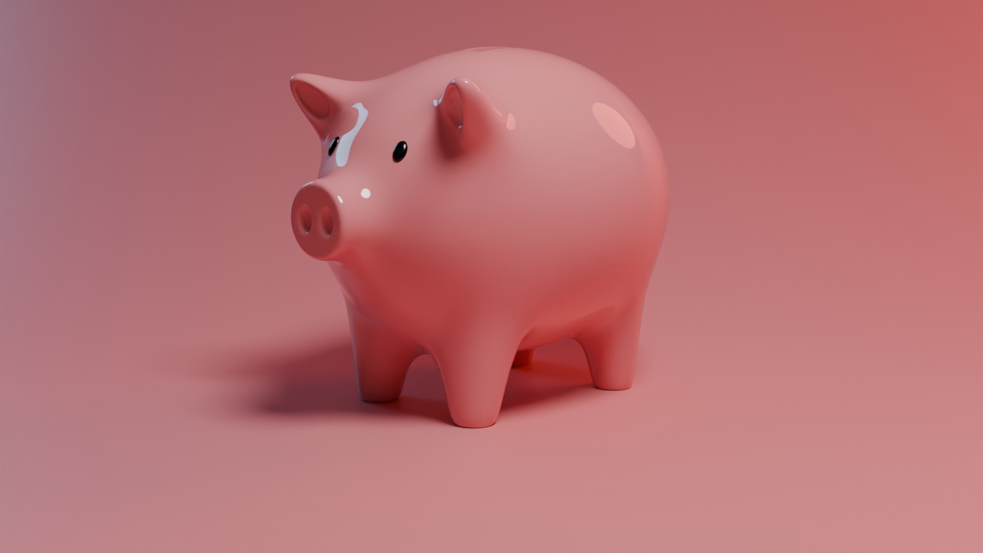 Stylized piggy bank Free 3D model_1