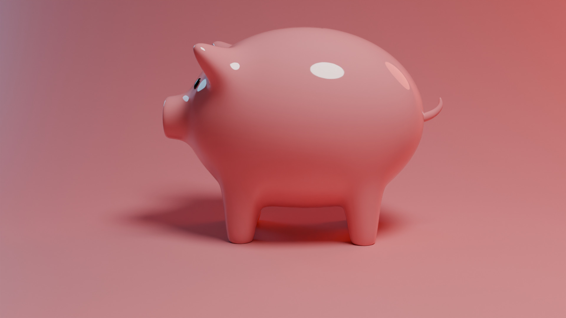 Stylized piggy bank Free 3D model_3