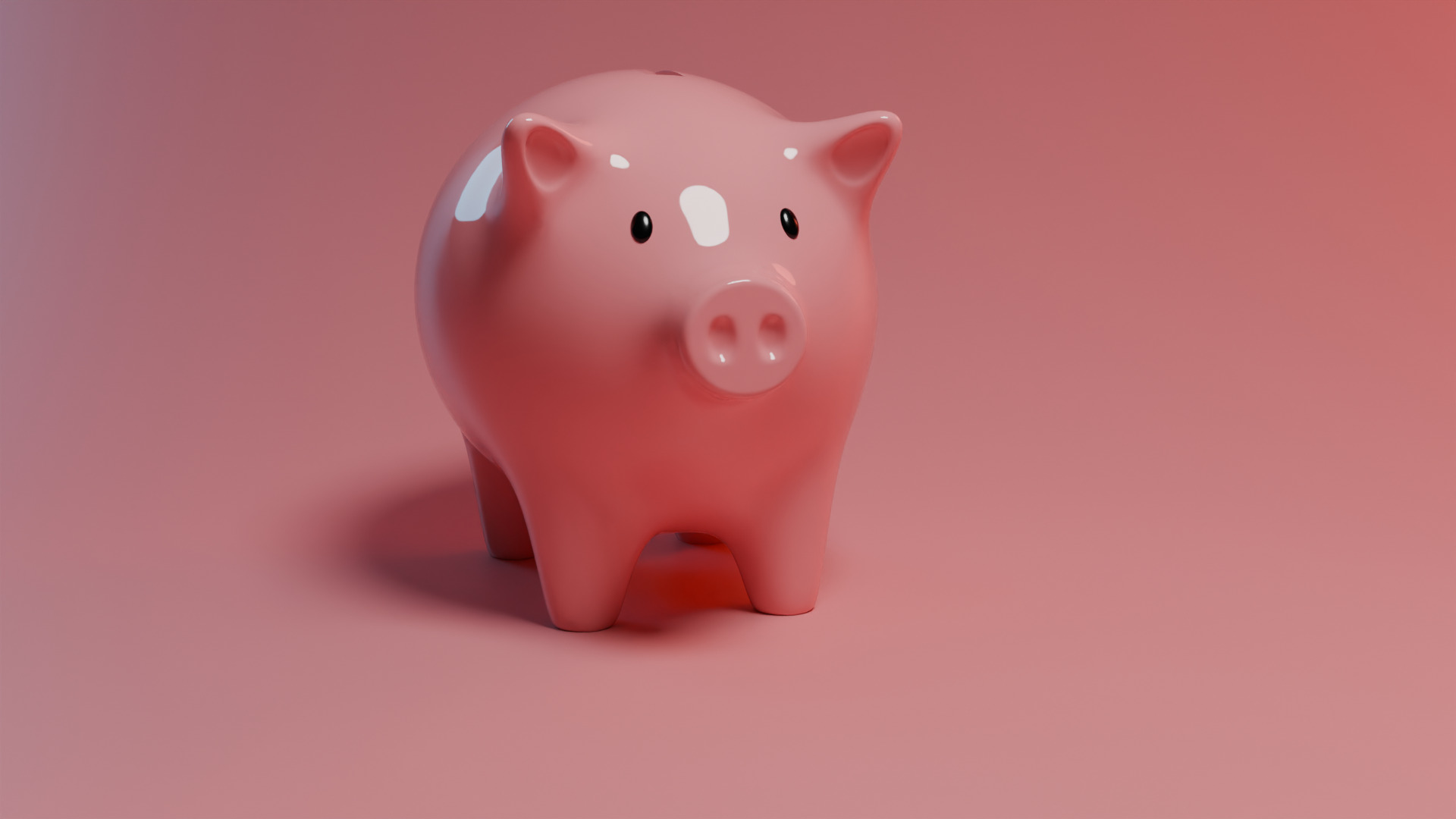 Stylized piggy bank Free 3D model_10