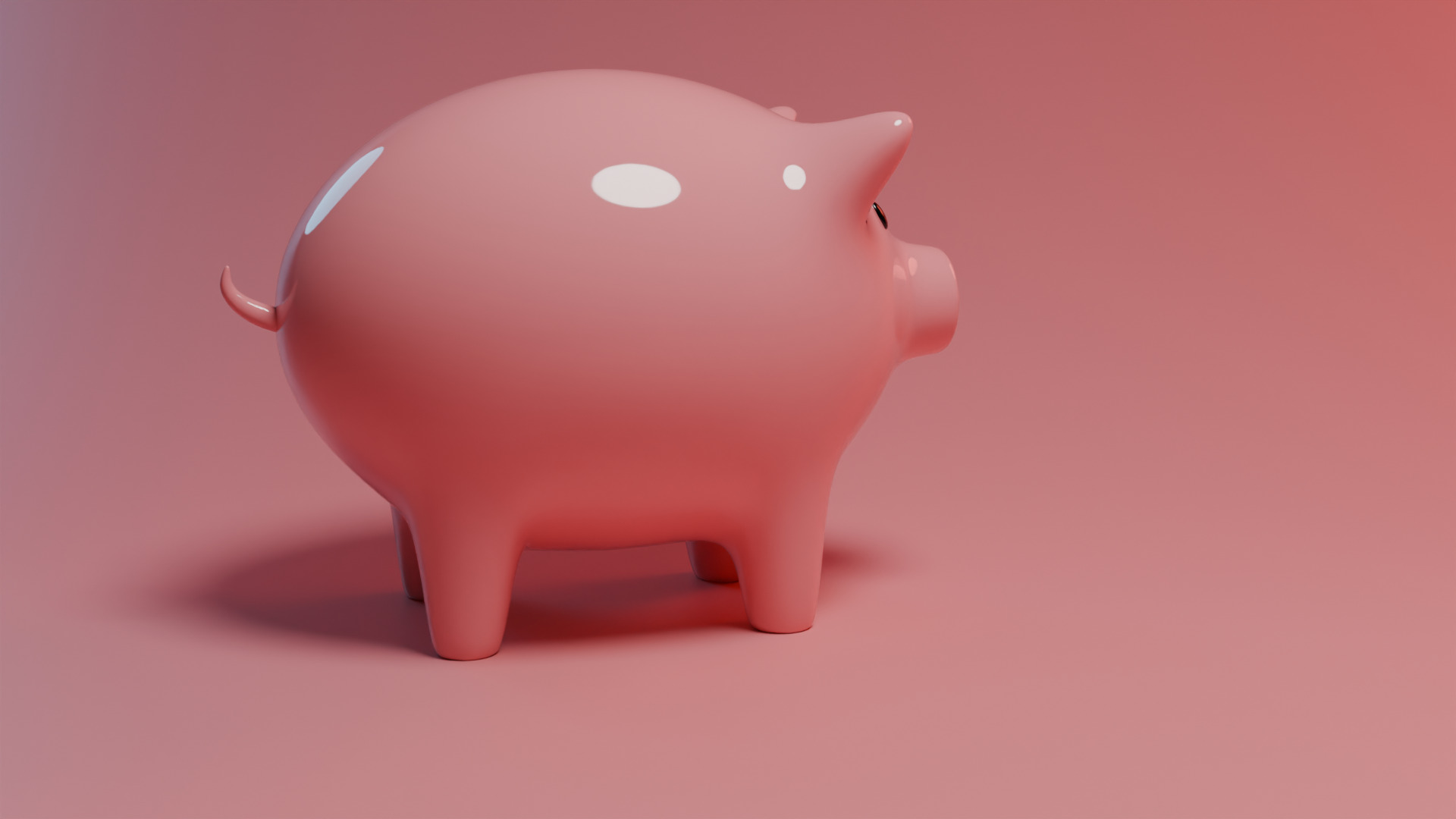 Stylized piggy bank Free 3D model_8