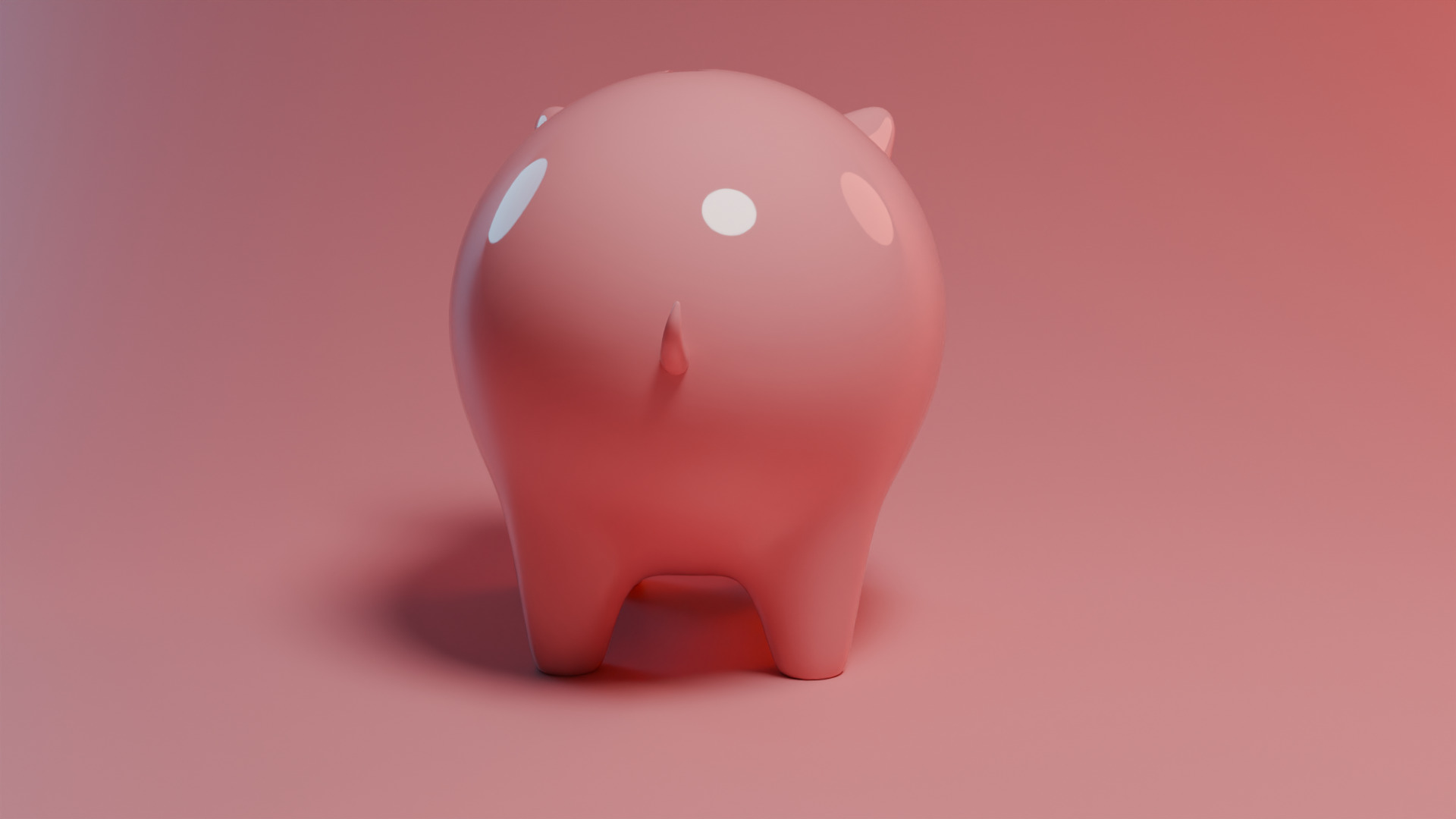 Stylized piggy bank Free 3D model_6