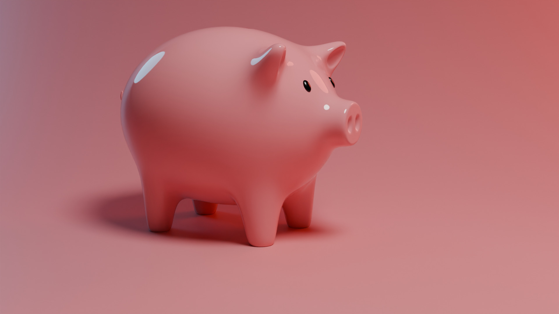 Stylized piggy bank Free 3D model_9