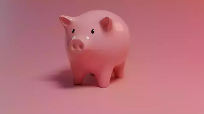 Stylized piggy bank