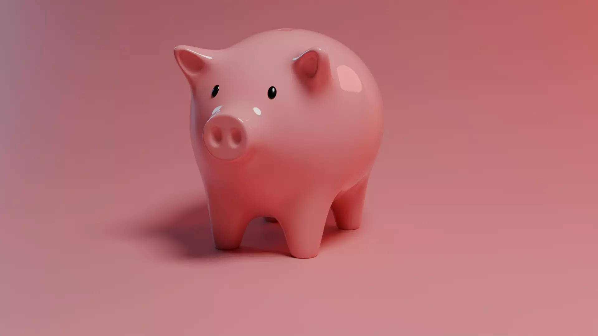 Stylized piggy bank Free 3D model_0