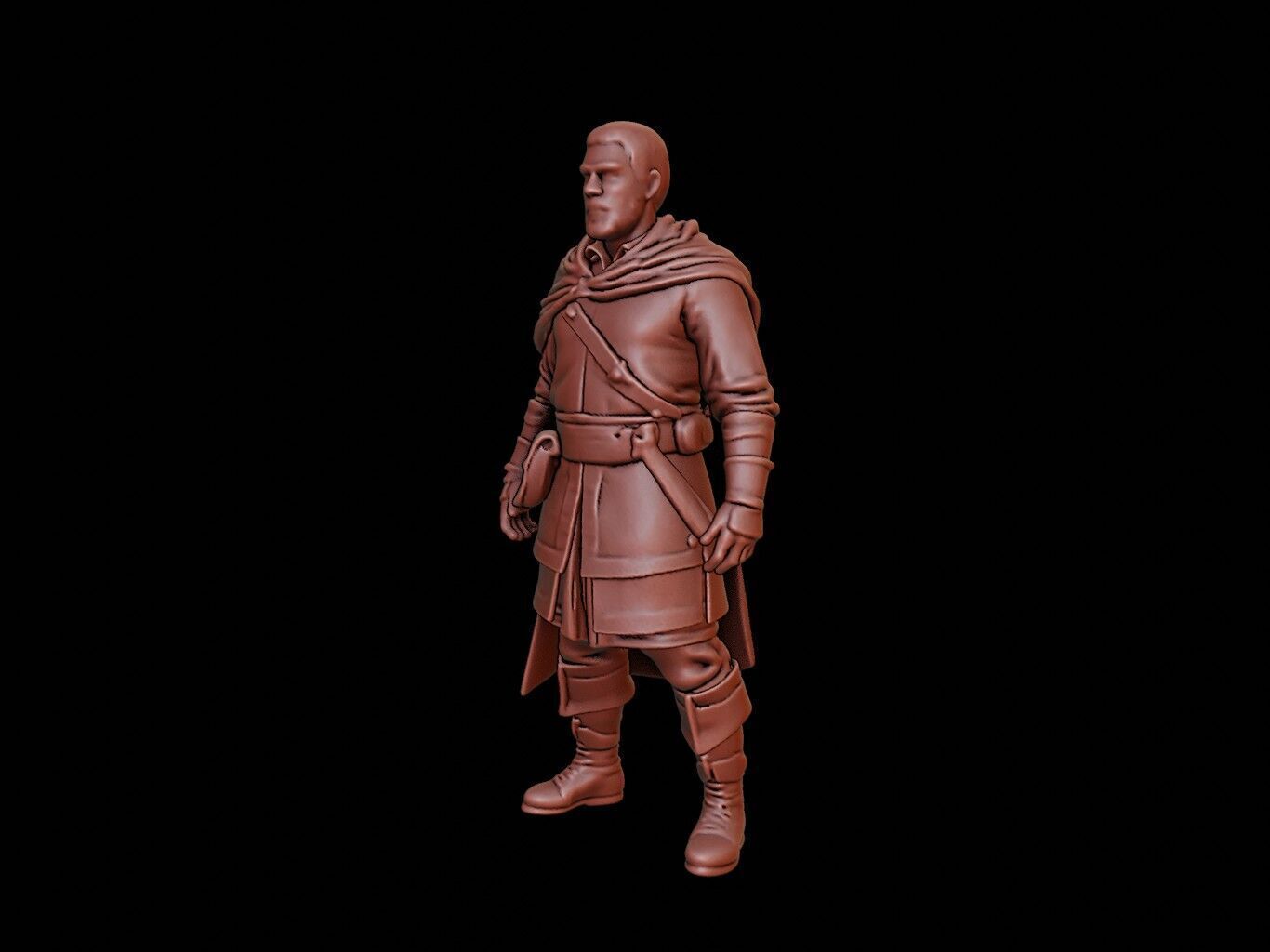 medieval man Figure 3D print model_2