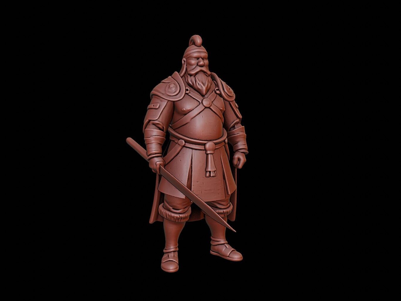 medieval soldier Figure 3D print model_1