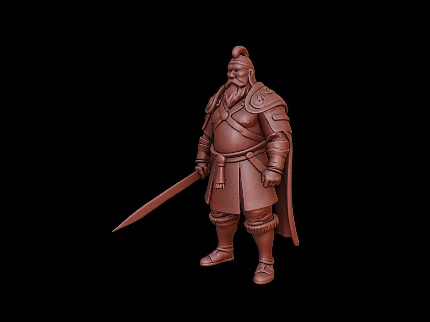 medieval soldier Figure 3D print model_2
