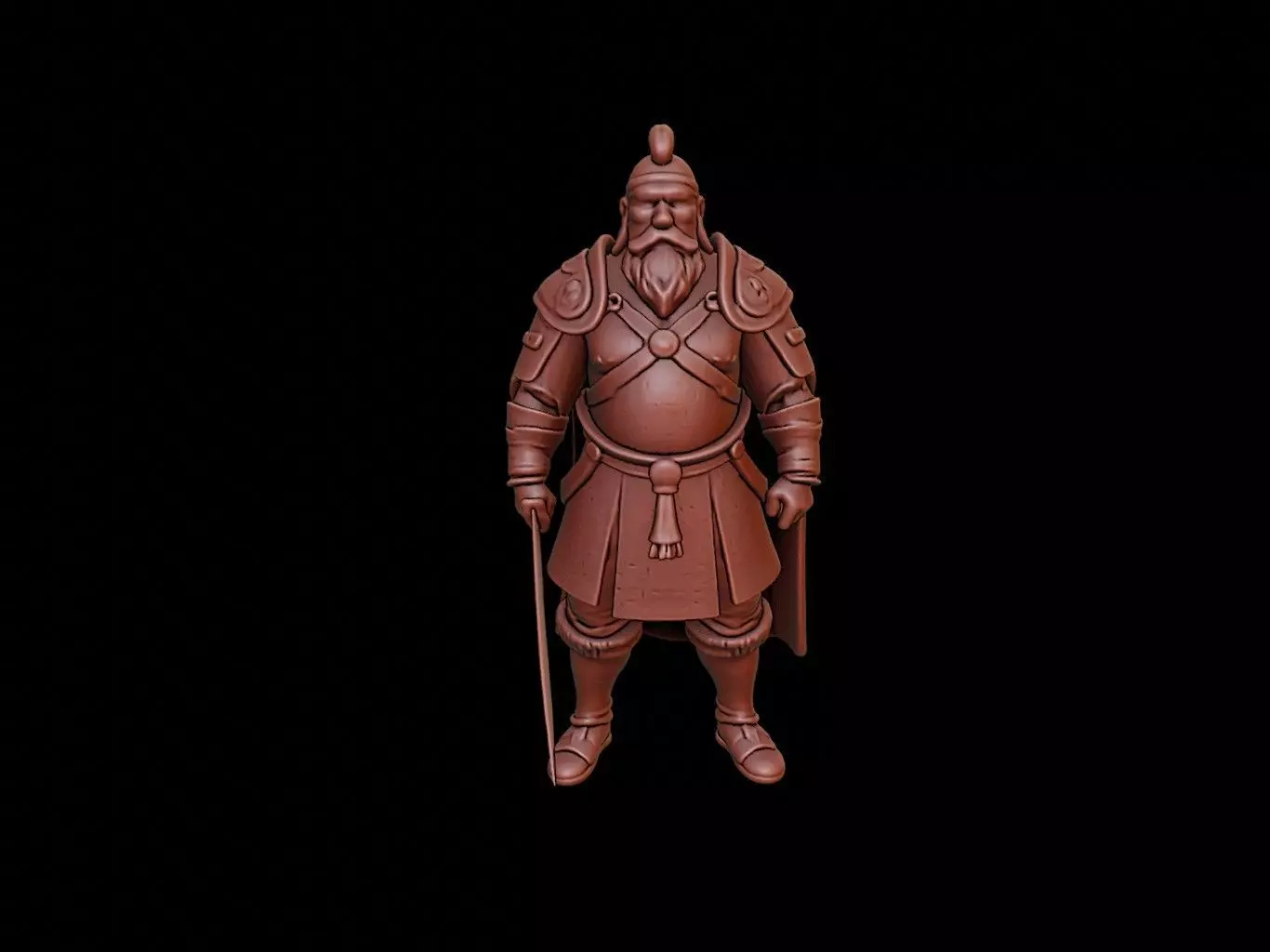 medieval soldier Figure 3D print model_0