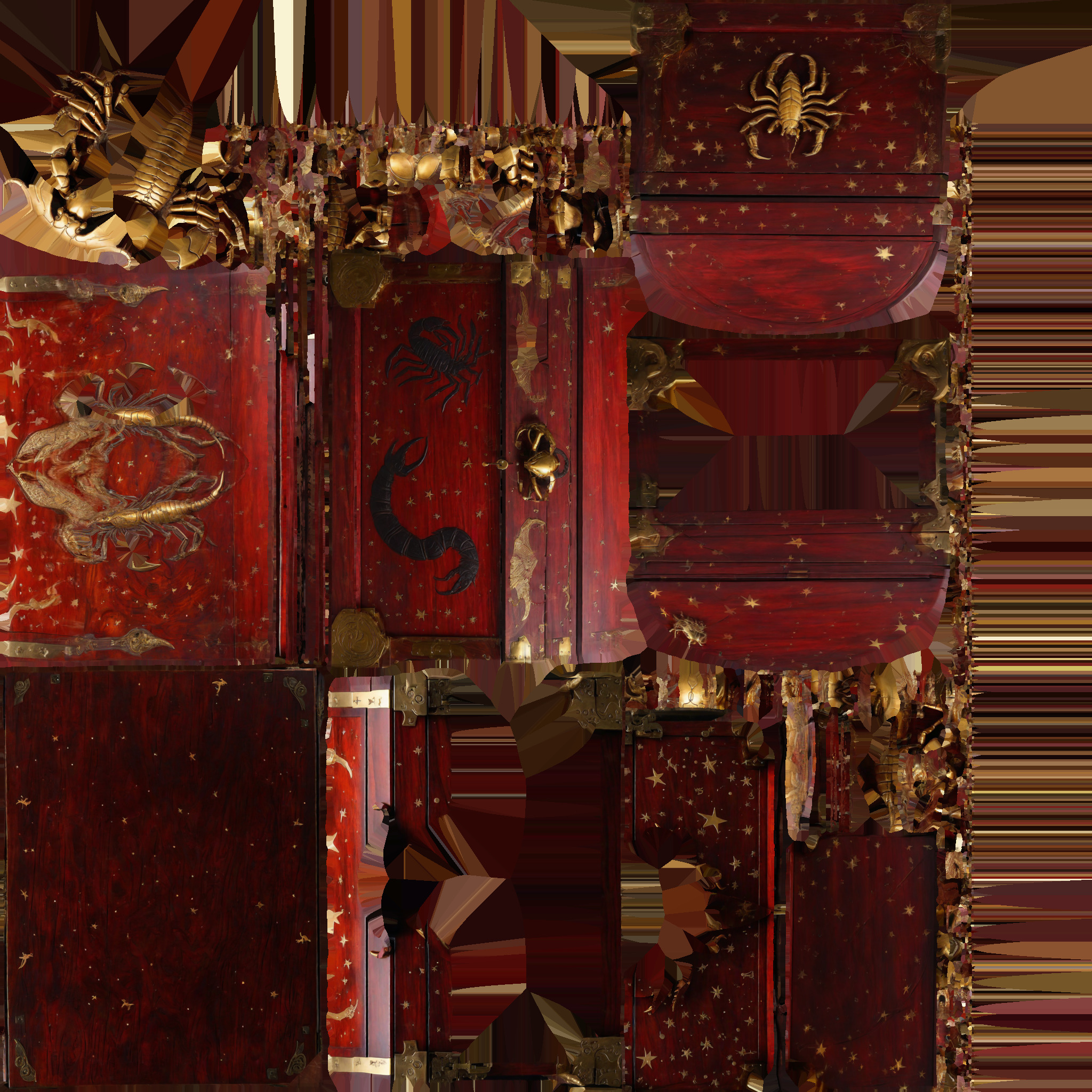 Treasure Chest Low-poly 3D model_6