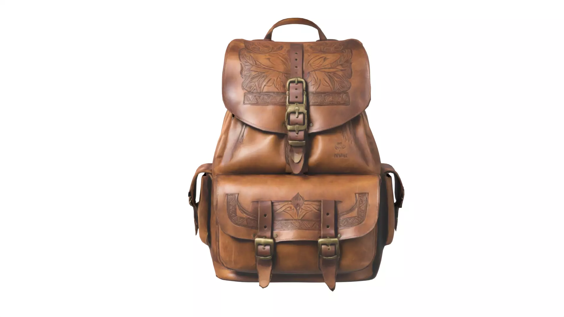 backbag ancient Low-poly 3D model_0