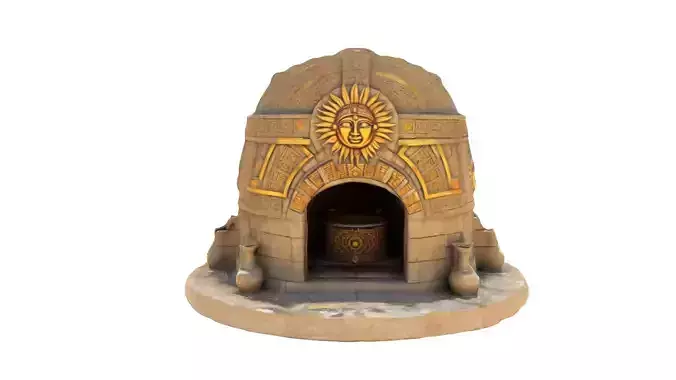 stone altar Low-poly 3D model