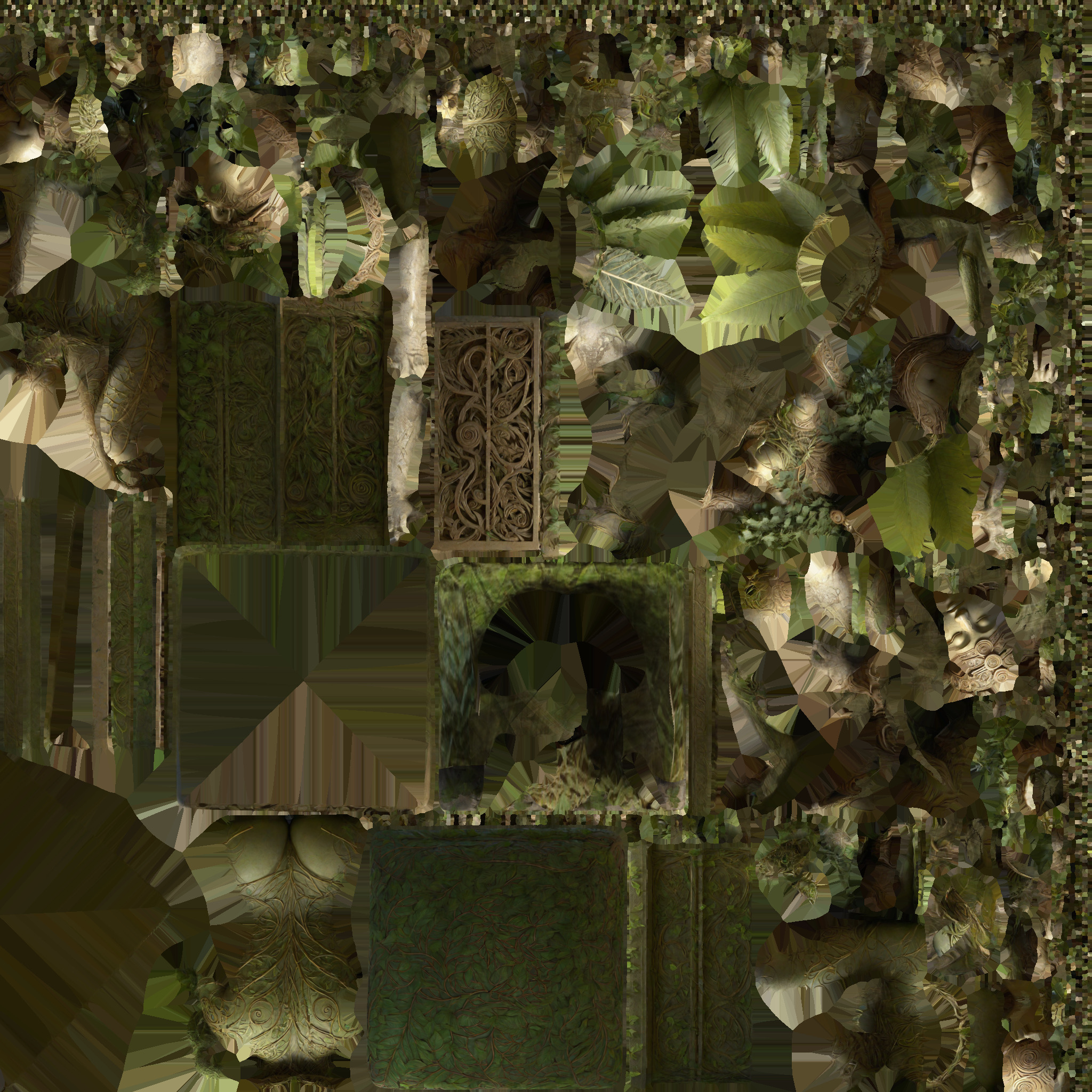 fantasy statue Low-poly 3D model_6