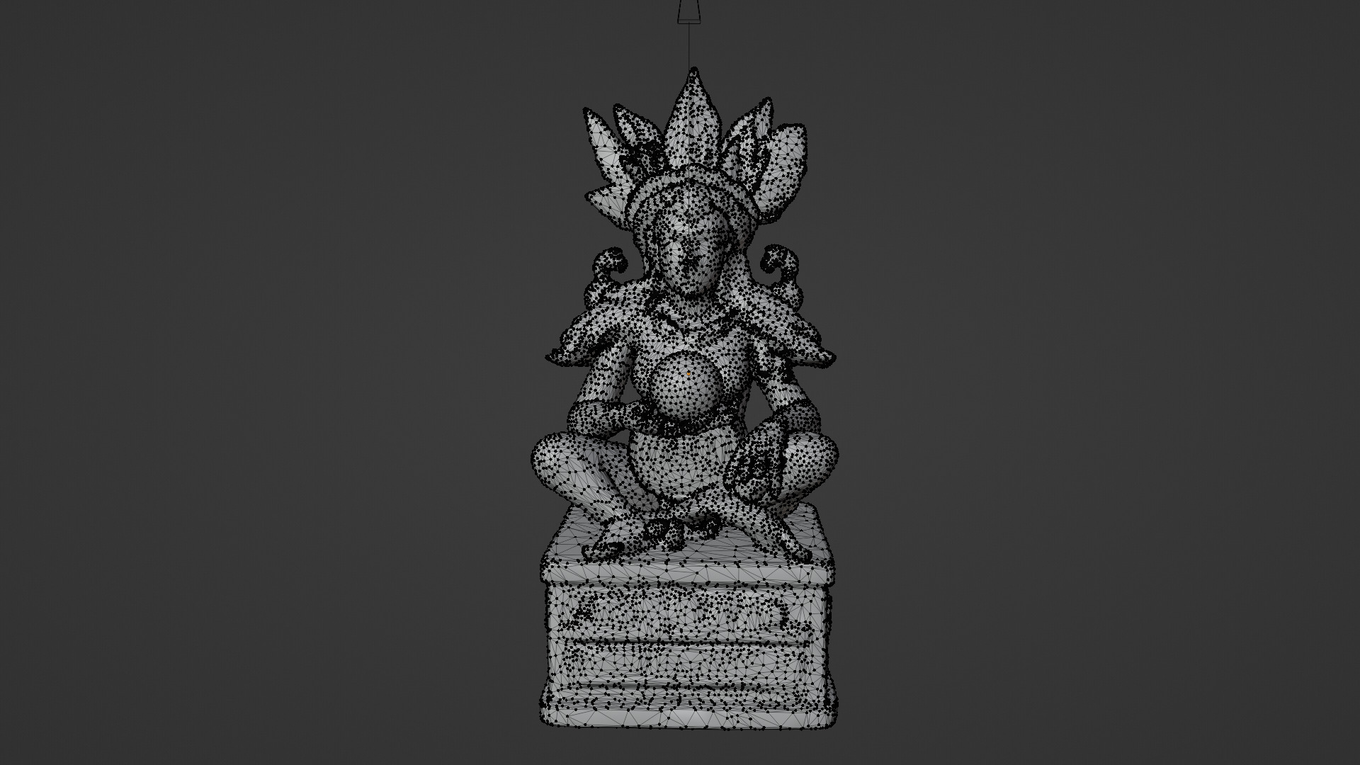 fantasy statue Low-poly 3D model_5