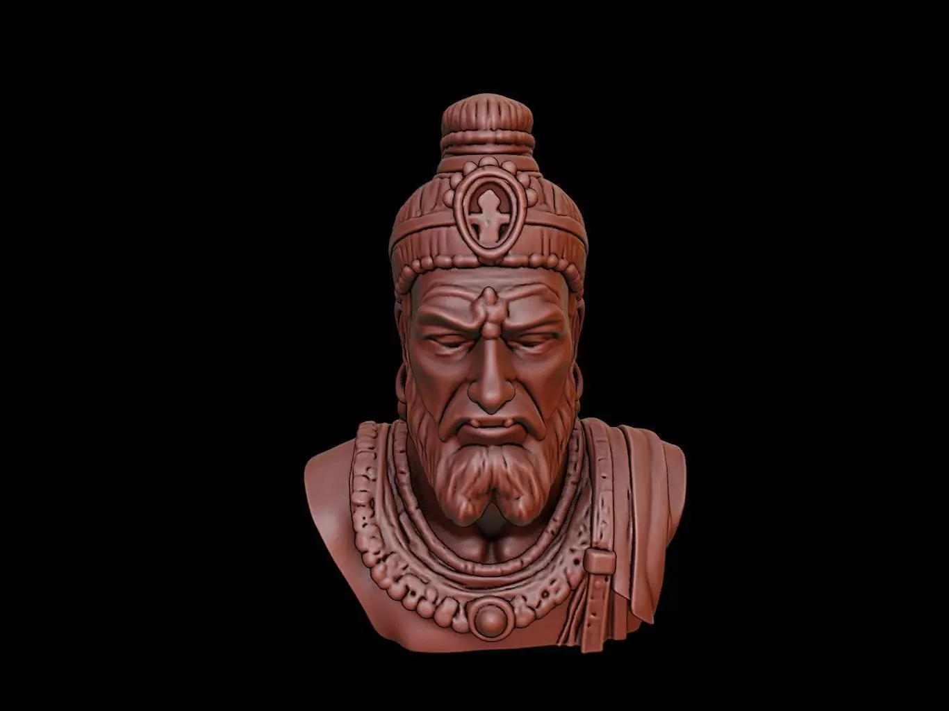 Ashoka the Great Bust 3D print model_0