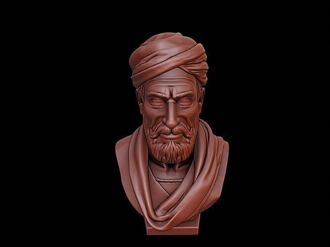 Babur Bust 3D print model