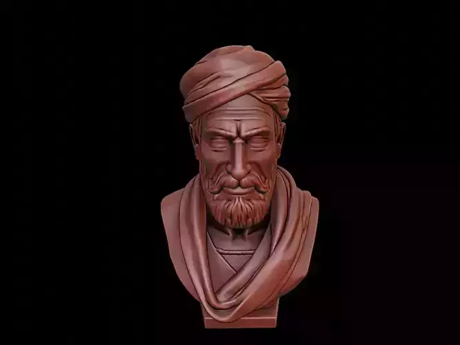 Babur Bust 3D print model