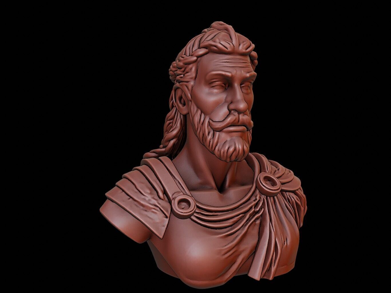 Boudica Bust 3D print model_1
